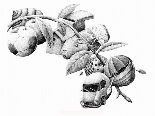 Redmer Hoekstra迷人的共混物插画设计