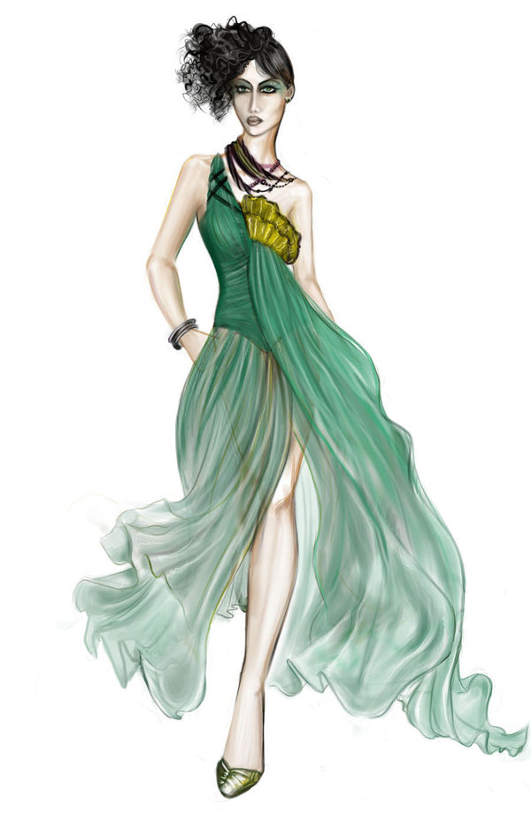 漂亮的时装手绘插画欣赏