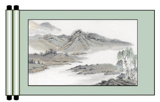 Flash制作水墨卷轴画展开动画
